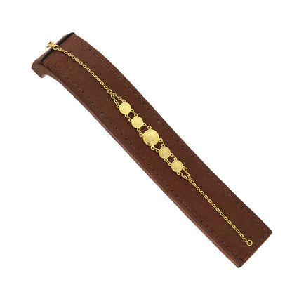 Gold Coin Chain Bracelet 21KT - FKJBRL21KM11640