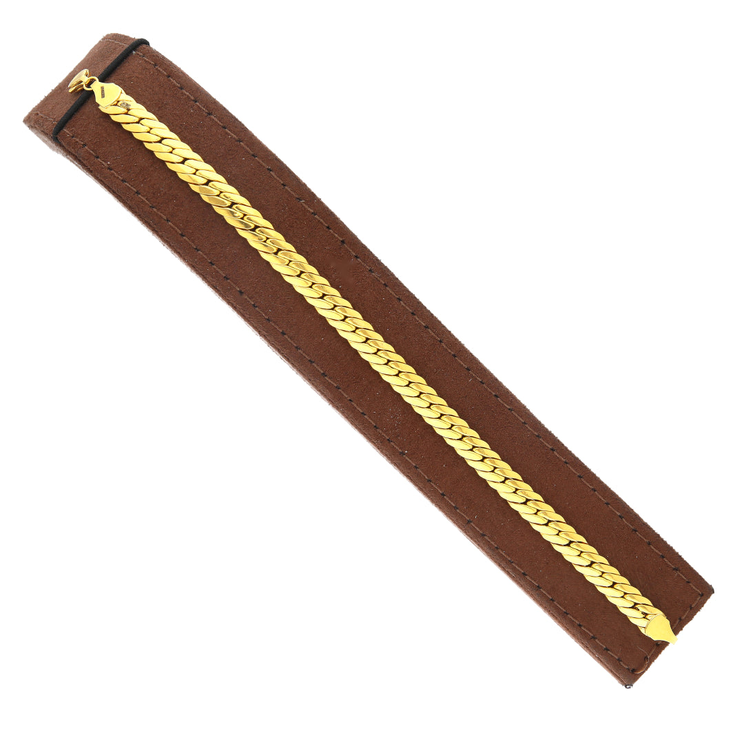 Gold Cuban Link Bracelet 21KT - FKJBRL21KM11665