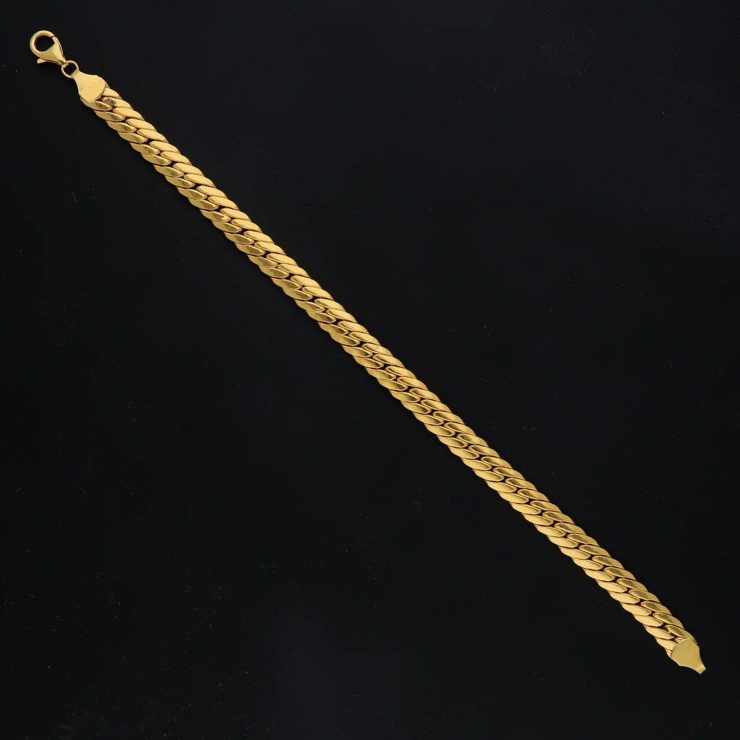 Gold Cuban Link Bracelet 21KT - FKJBRL21KM11665