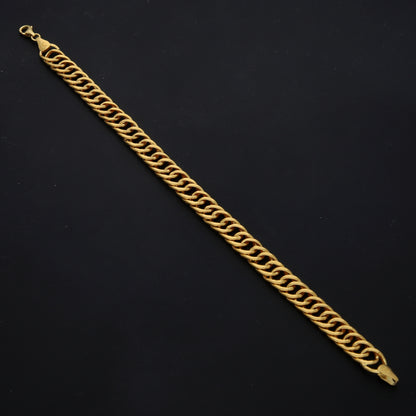 Gold Cuban Link Bracelet 21KT - FKJBRL21KM11670