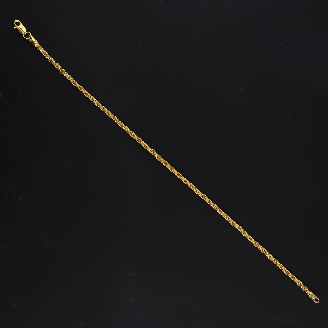 Gold Rope Chain Bracelet 21KT - FKJBRL21KM11672