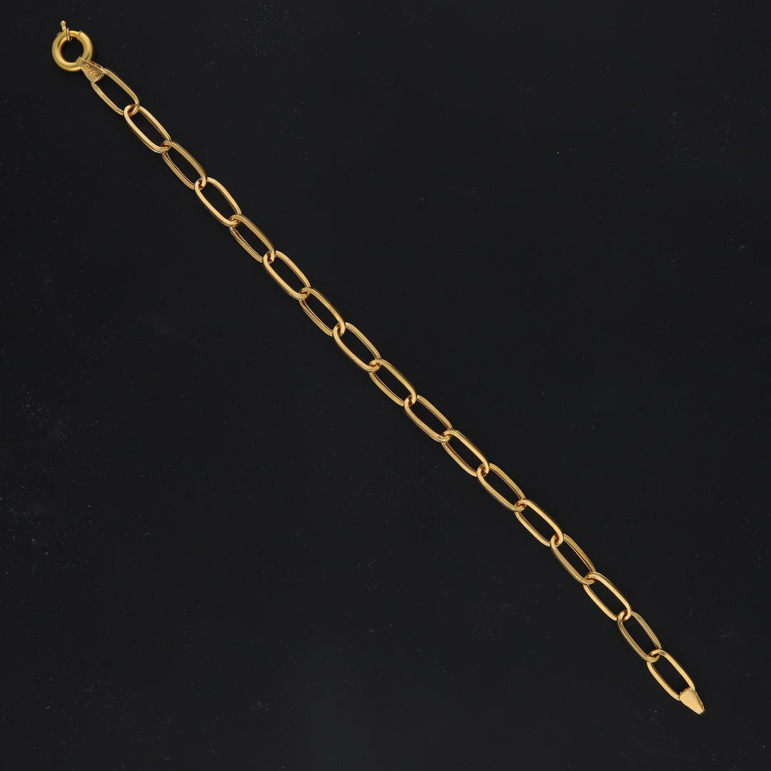 Gold Cable Link Bracelet 21KT - FKJBRL21KM11675
