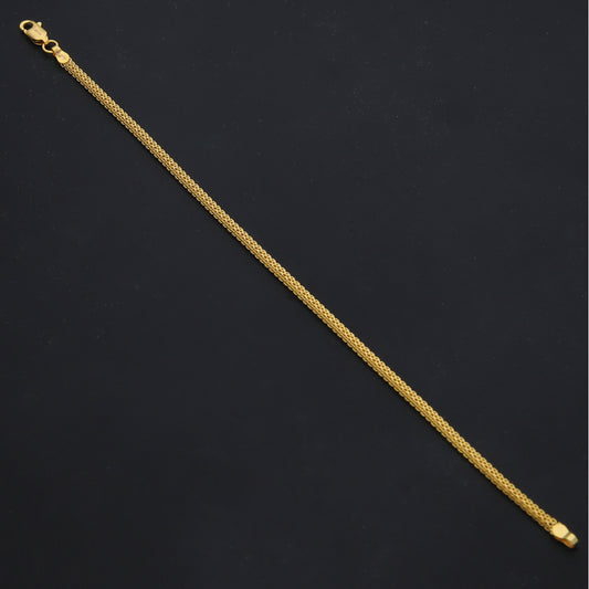 Gold Trendy Chain Bracelet 21KT - FKJBRL21KM11684