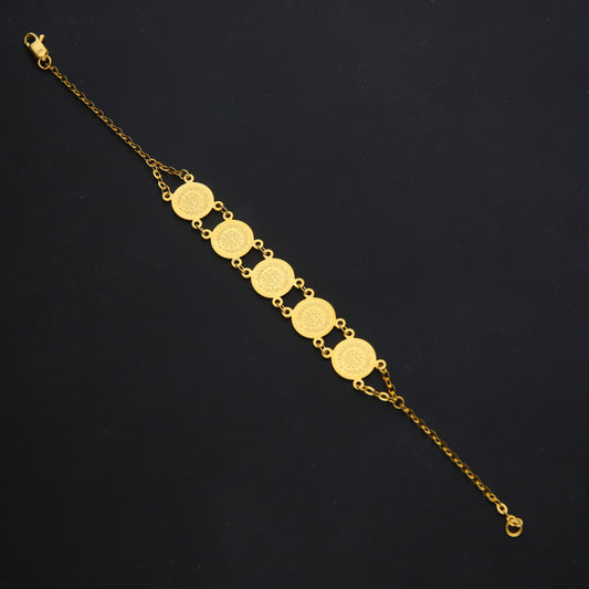 Gold Turkish Lira Bracelet 21KT - FKJBRL21KM11685