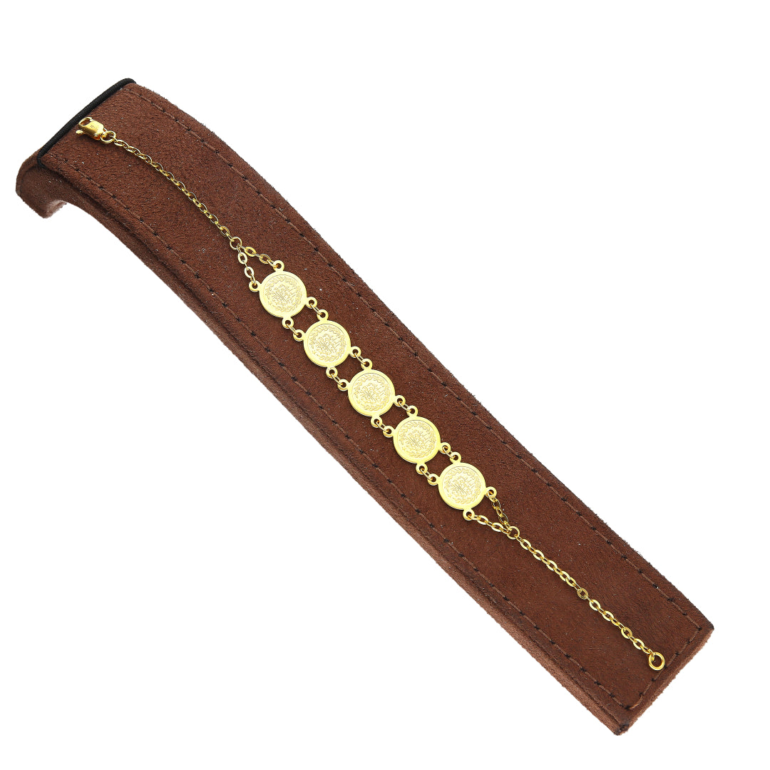 Gold Turkish Lira Bracelet 21KT - FKJBRL21KM11685