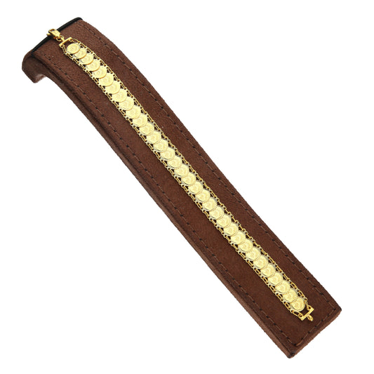 Gold Turkish Lira Bracelet 21KT - FKJBRL21KM11687
