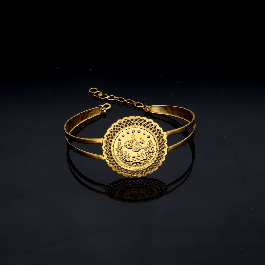 Gold Turkish Lira Bracelet 21KT - FKJBRL21KM11731