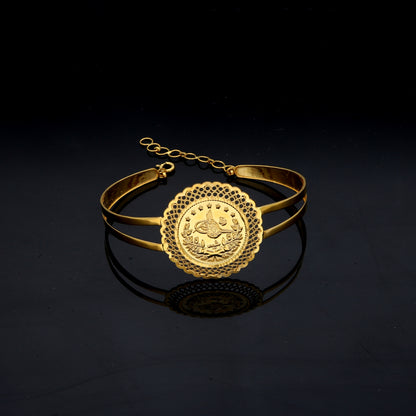 Gold Turkish Lira Bracelet 21KT - FKJBRL21KM11731