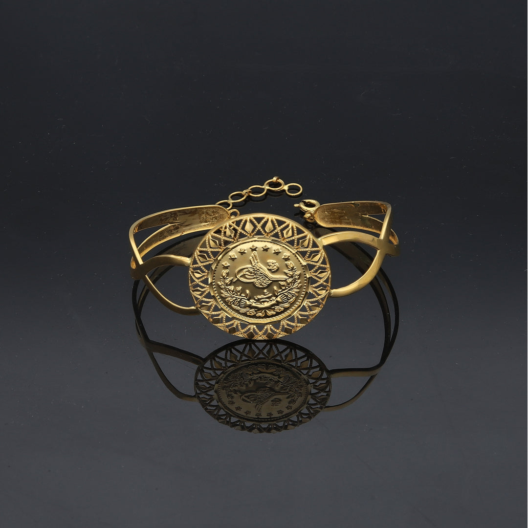 Gold Turkish Lira Bracelet 21KT - FKJBRL21KM11732