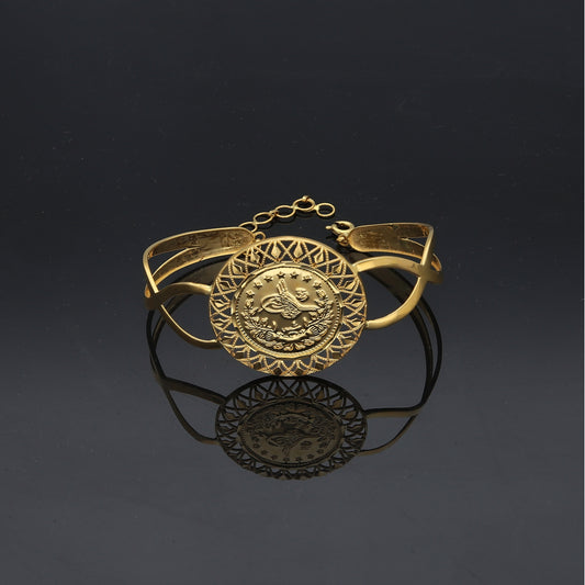 Gold Turkish Lira Bracelet 21KT - FKJBRL21KM11732