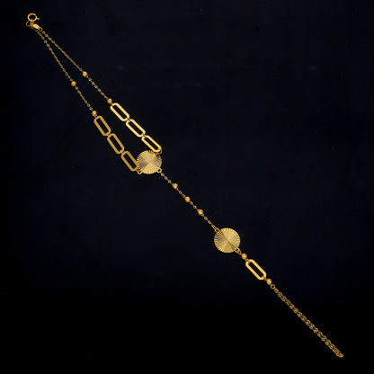 Gold Chunky Bracelet 21KT - FKJBRL21KM11736