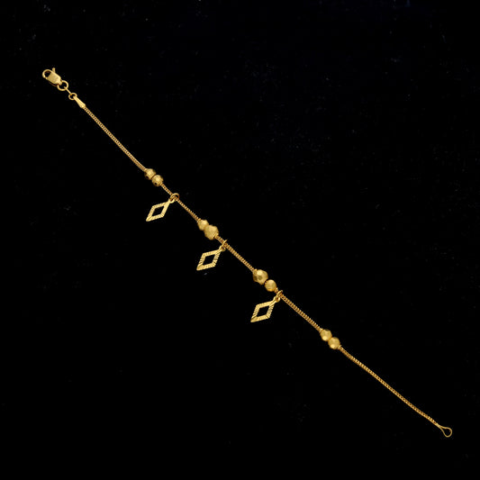 Gold Charms Bracelet 21KT - FKJBRL21KM11742