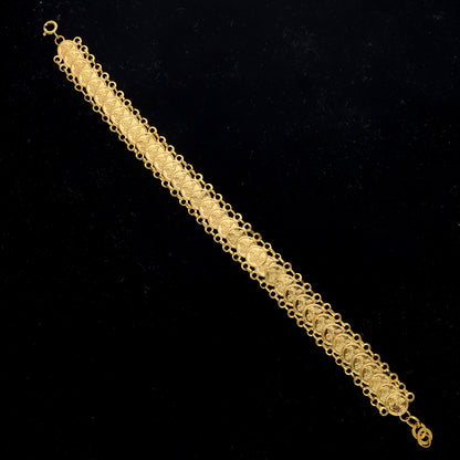 Gold Turkish Lira Bracelet 21KT - FKJBRL21KM11744