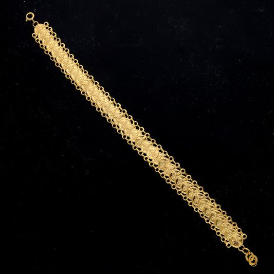 Gold Turkish Lira Bracelet 21KT - FKJBRL21KM11744