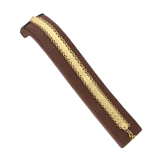 Gold Turkish Lira Bracelet 21KT - FKJBRL21KM11744