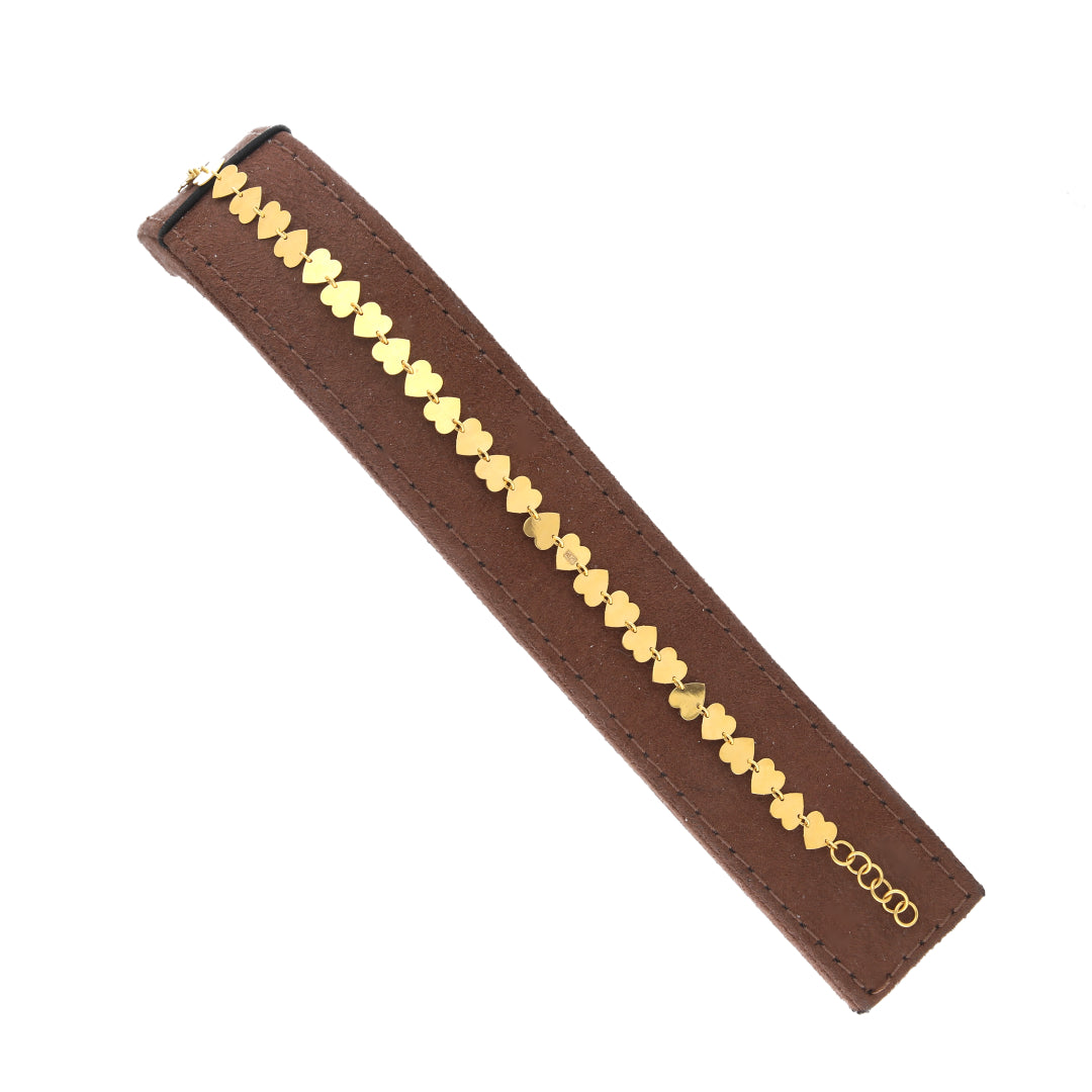 Gold Hearts Bracelet 21KT - FKJBRL21KM11745