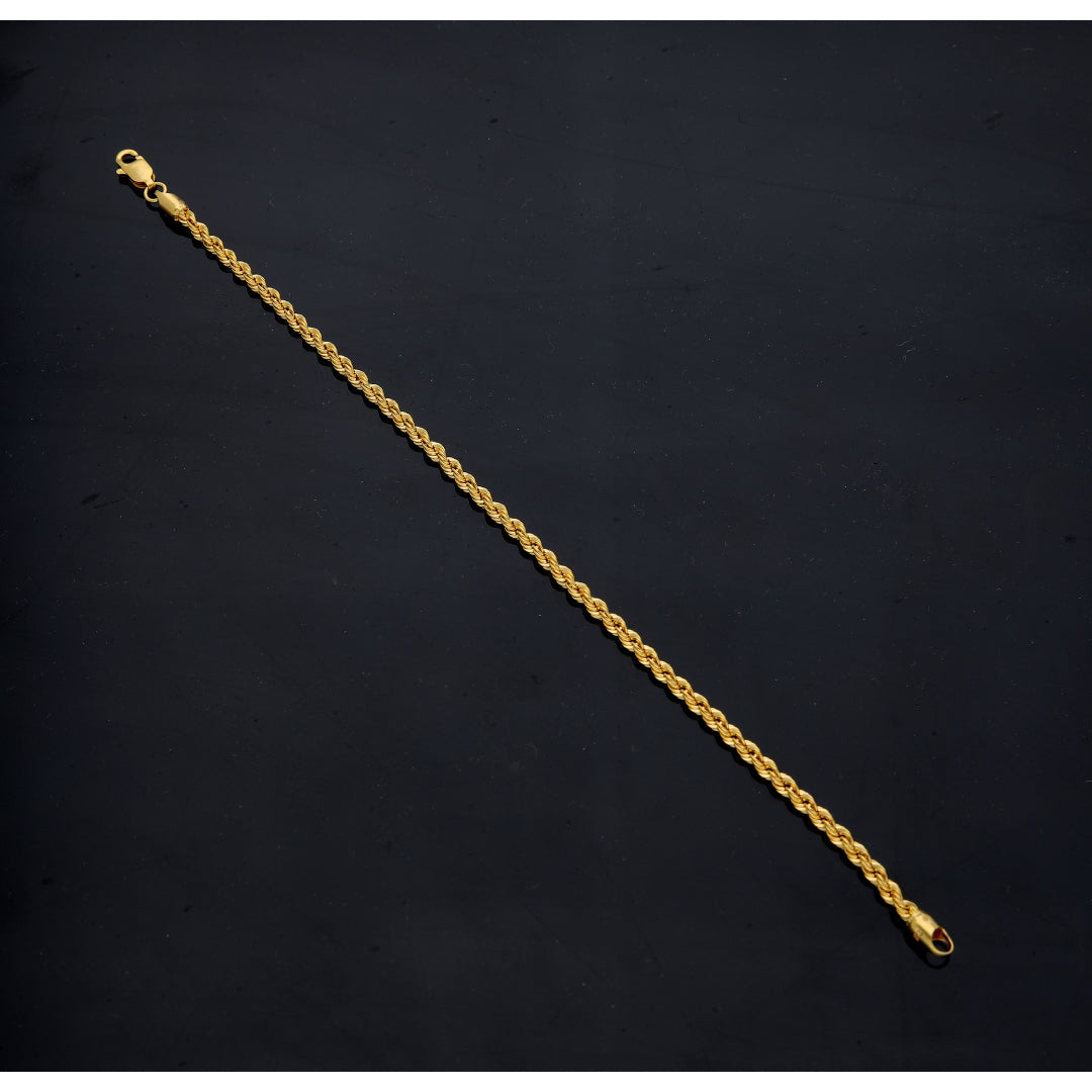 Gold Twirled Bracelet 21KT - FKJBRL21KM11746