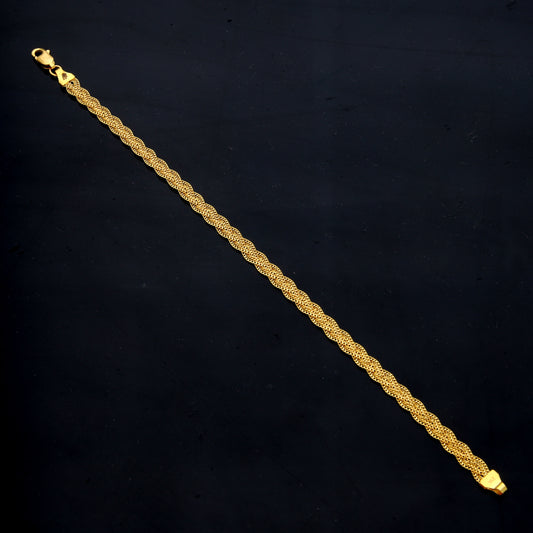 Gold Braided Bracelet 21KT - FKJBRL21KM11748