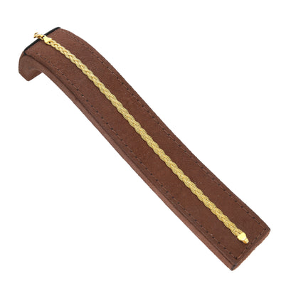 Gold Braided Bracelet 21KT - FKJBRL21KM11748