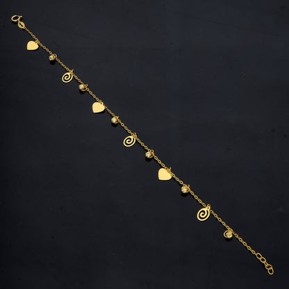 Gold Charms Bracelet 21KT - FKJBRL21KM11750