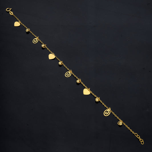 Gold Charms Bracelet 21KT - FKJBRL21KM11750