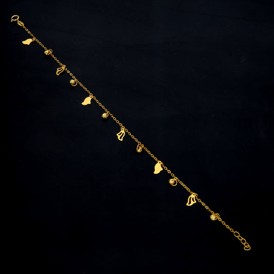 Gold Charms Bracelet 21KT - FKJBRL21KM11752