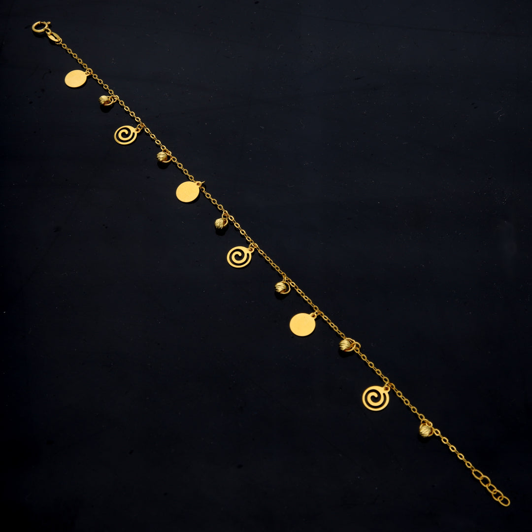 Gold Charms Bracelet 21KT - FKJBRL21KM11753