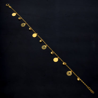 Gold Charms Bracelet 21KT - FKJBRL21KM11753