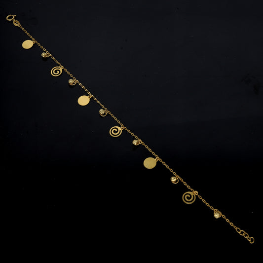 Gold Charms Bracelet 21KT - FKJBRL21KM11769