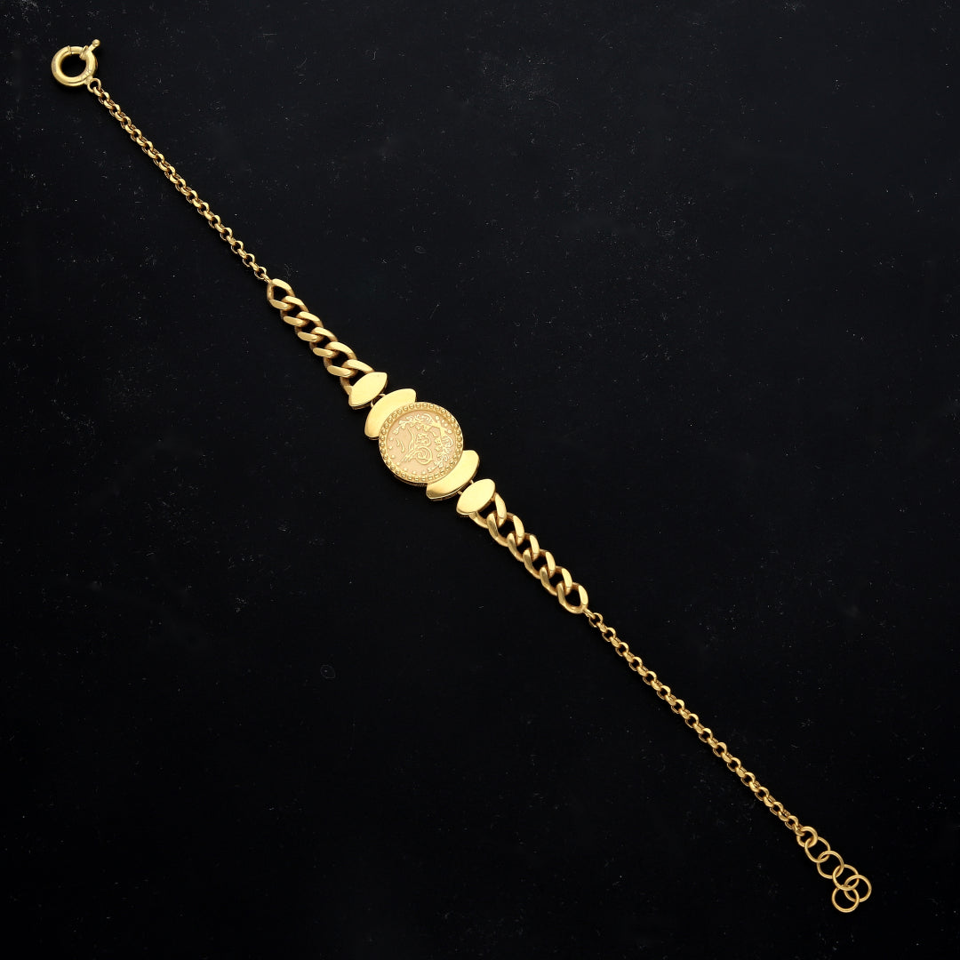 Gold Turkish Lira Bracelet 21KT - FKJBRL21KM11774