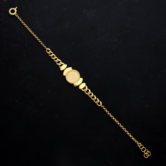 Gold Turkish Lira Bracelet 21KT - FKJBRL21KM11774
