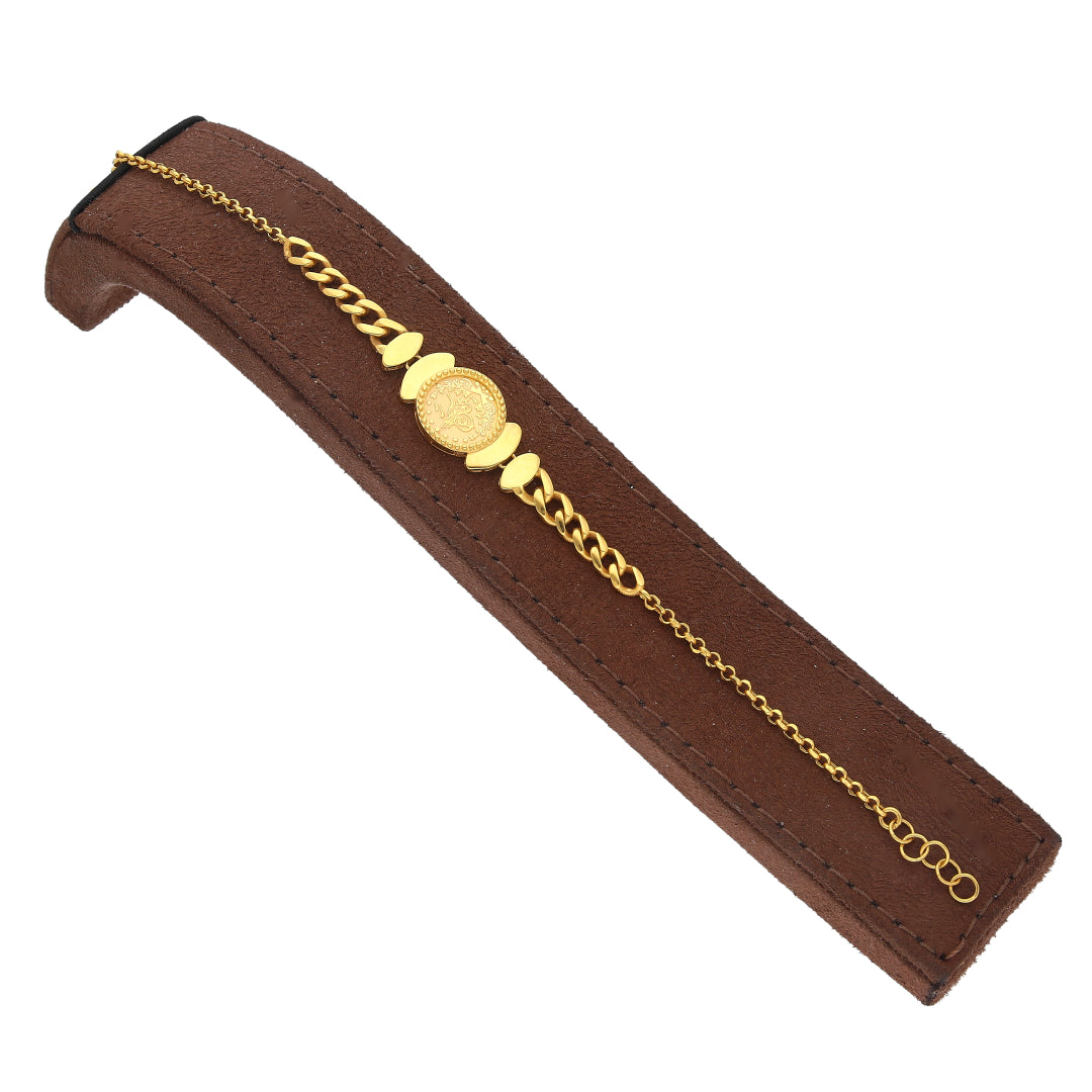 Gold Turkish Lira Bracelet 21KT - FKJBRL21KM11774