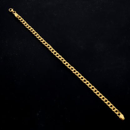 Gold Cuban Link Bracelet 21KT - FKJBRL21KM11825