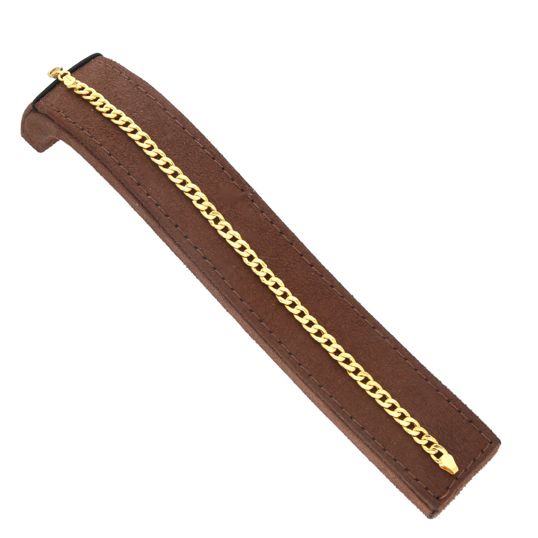 Gold Cuban Link Bracelet 21KT - FKJBRL21KM11825