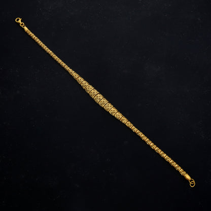 Gold Royal Square Bracelet 21KT - FKJBRL21KM11826