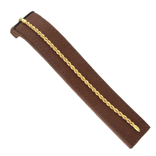 Gold Twisted Rope Bracelet 21KT - FKJBRL21KM11848
