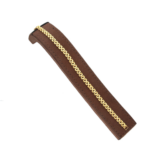 Gold Block Checks Bracelet 21KT - FKJBRL21KM11898