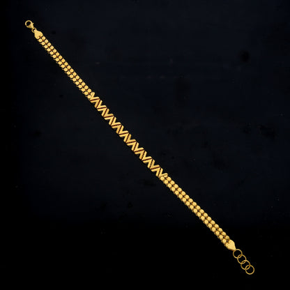 Gold Zigzag Chain Bracelet 21KT - FKJBRL21KM11918