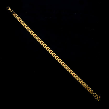 Gold Geometric Link Bracelet 21KT - FKJBRL21KM11920