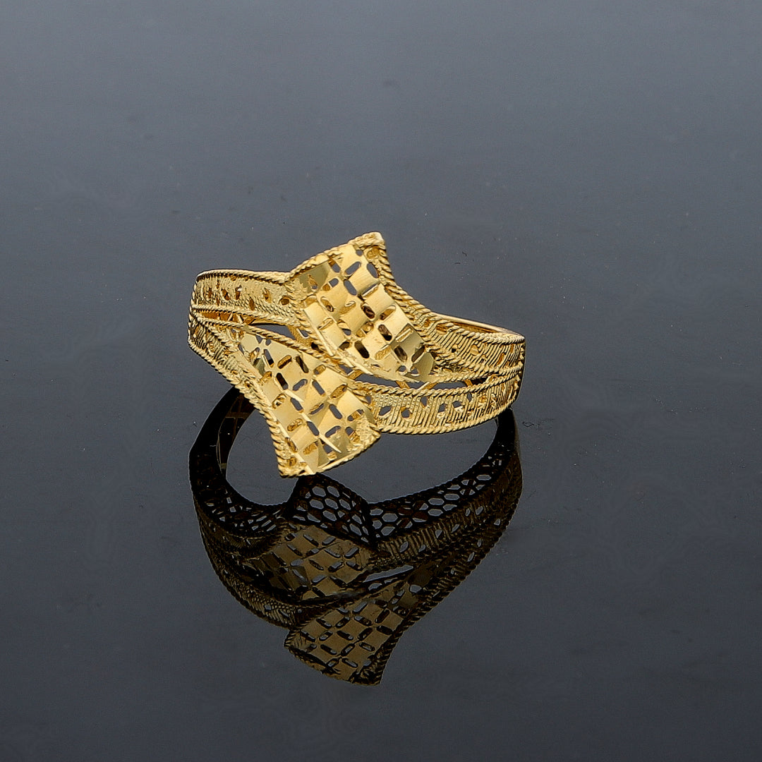 Gold Turkish Design Ring 21KT - FKJBRL21KM11934