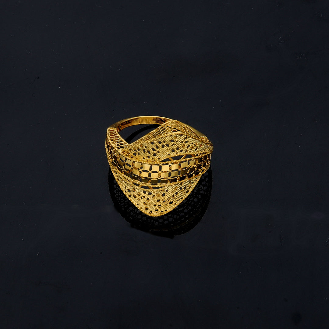 Gold Turkish Design Ring 21KT - FKJBRL21KM11938