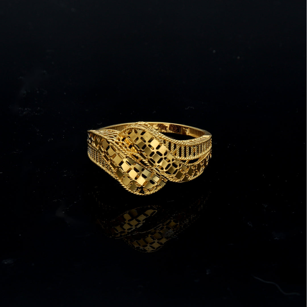 Gold Turkish Design Ring 21KT - FKJBRL21KM11945