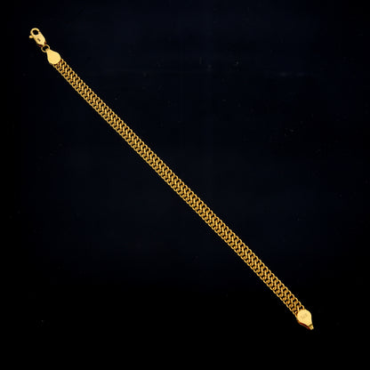 Gold Cuban Link Bracelet 21KT - FKJBRL21KM11993
