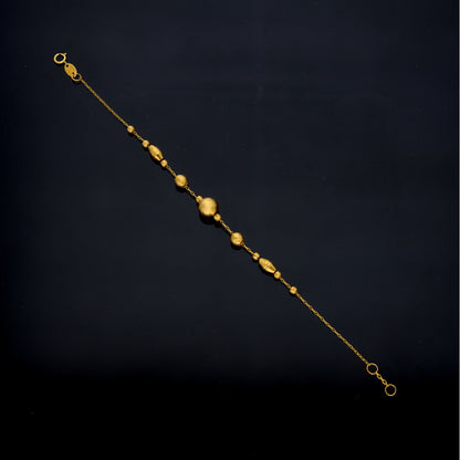 Gold Beaded Bracelet 21KT - FKJBRL21KM11995