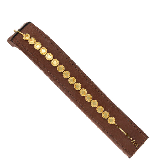 Gold Lace Pattern Bracelet 21KT - FKJBRL21KM11998