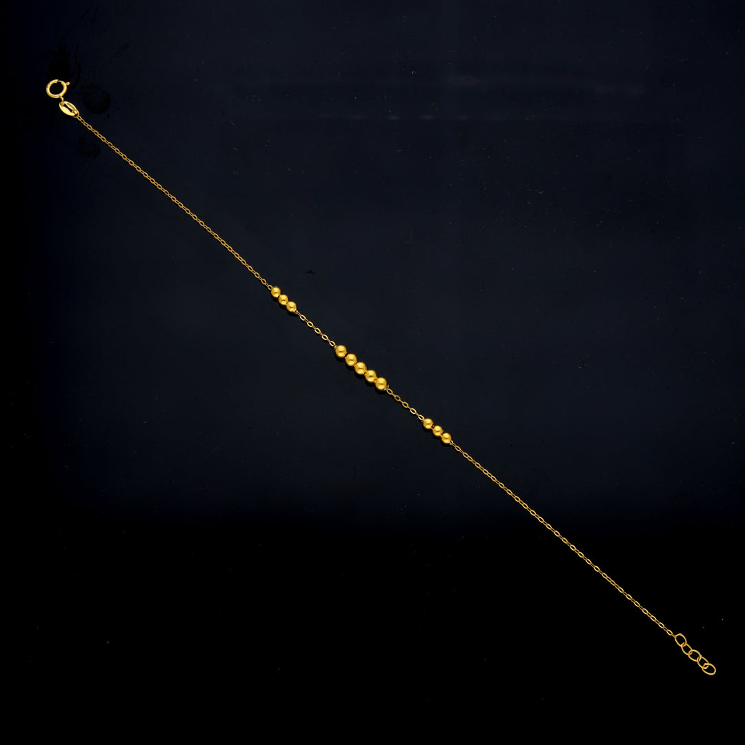Gold Dainty Beaded Bracelet 21KT - FKJBRL21KM12001