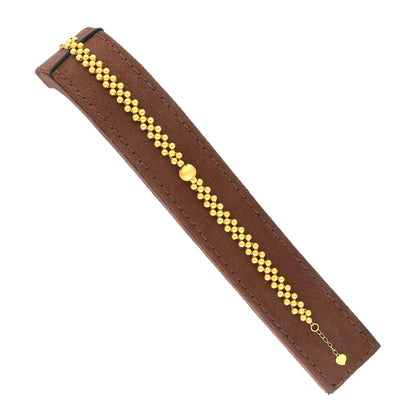 Gold Beaded Bracelet 21KT - FKJBRL21KM12019