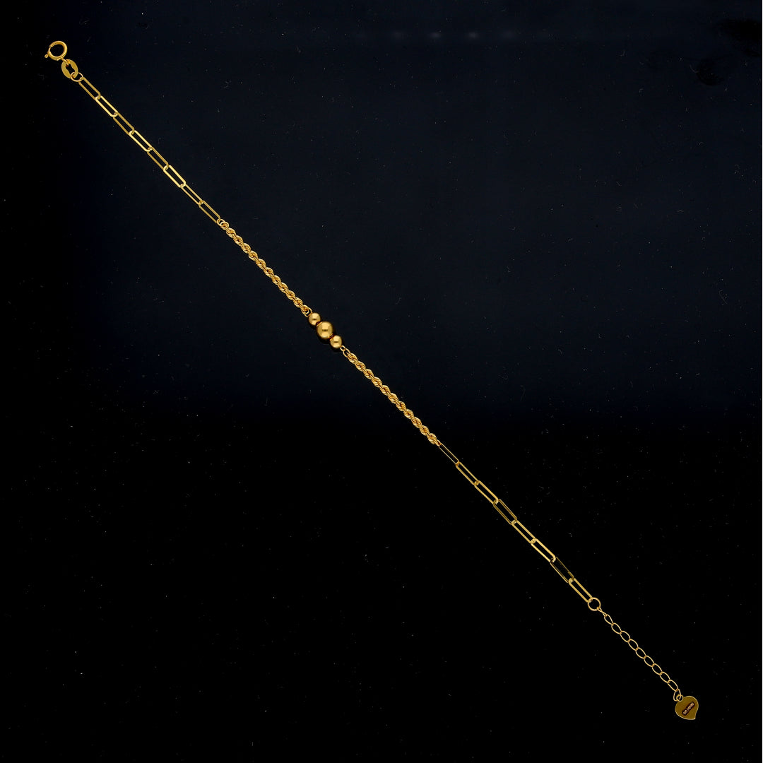 Gold Minimalist Bracelet 21KT - FKJBRL21KM12020
