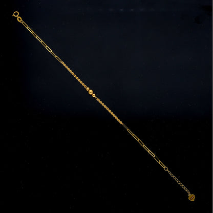 Gold Minimalist Bracelet 21KT - FKJBRL21KM12020