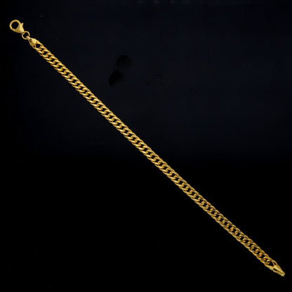 Gold Curb Bracelet 21KT - FKJBRL21KM12062
